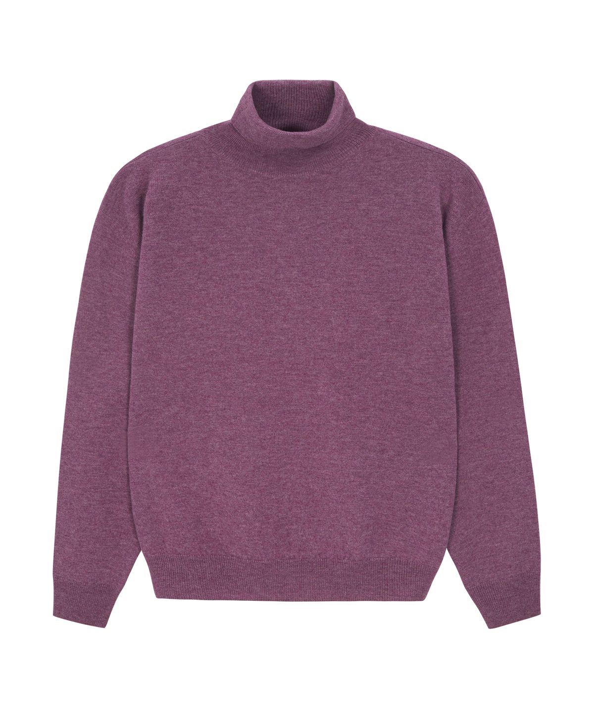 언지미크(UNGIMMICK) TURTLENECK SUPERFINE MERINO WOOL SWEATER (PURPLE)