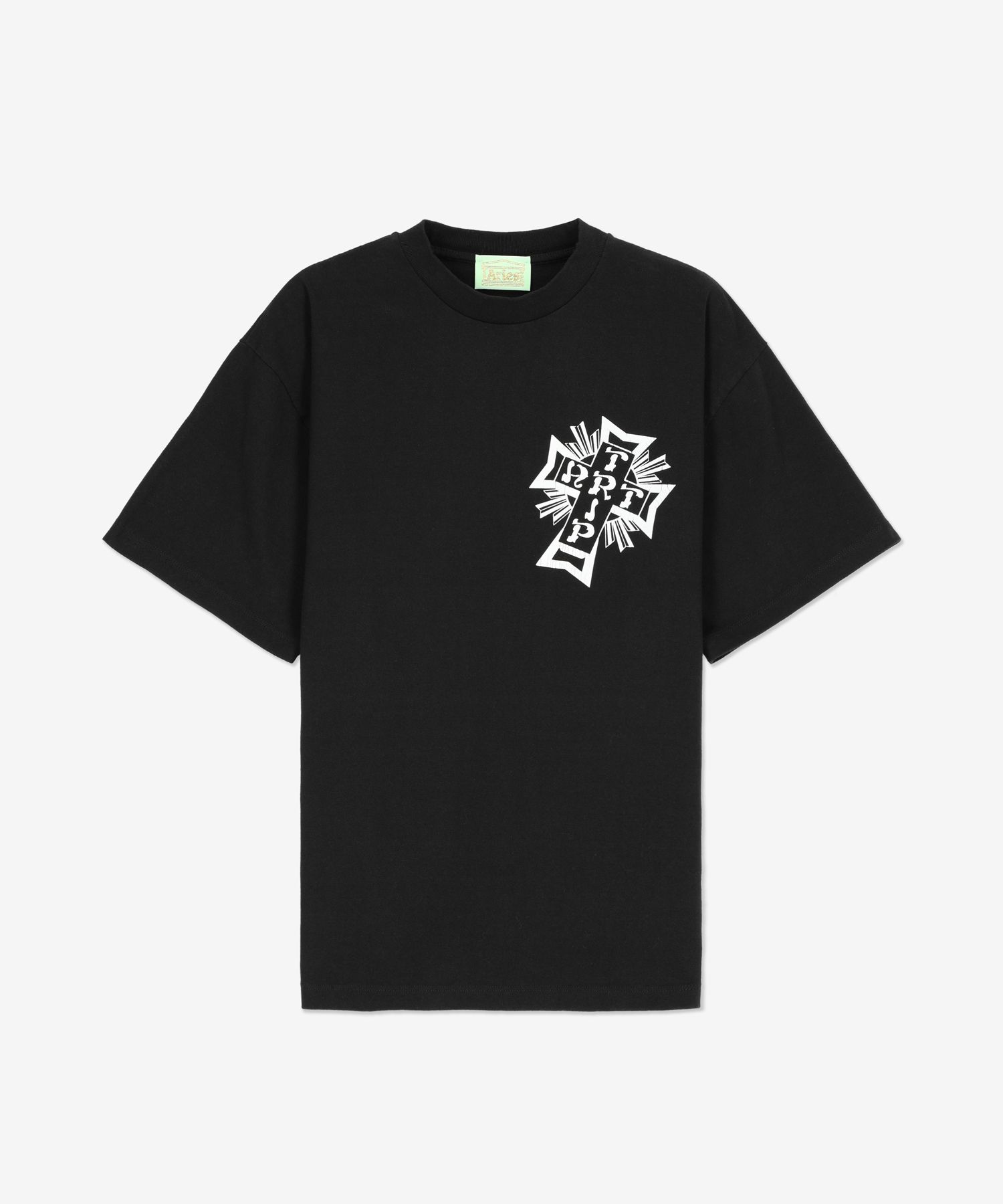 ★ARIES★ Vintage Road of Art Trip Short Sleeve T-Shirt Fluo MUSINSA公式 | ARIES Vintage Road of Art Trip Short Sleeve T