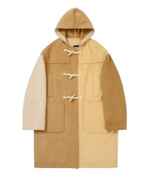 Oversized Wool Mixed Duffle Coat [BEIGE]