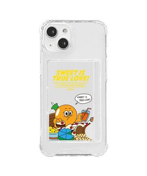 카드수납 젤하드 탱크 폰케이스 - 스윗 러버 렌지