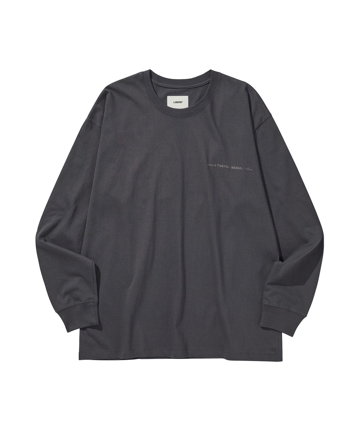 리베레(LIBERE) PARADISE LONG SLEEVE TEE / CHARCOAL