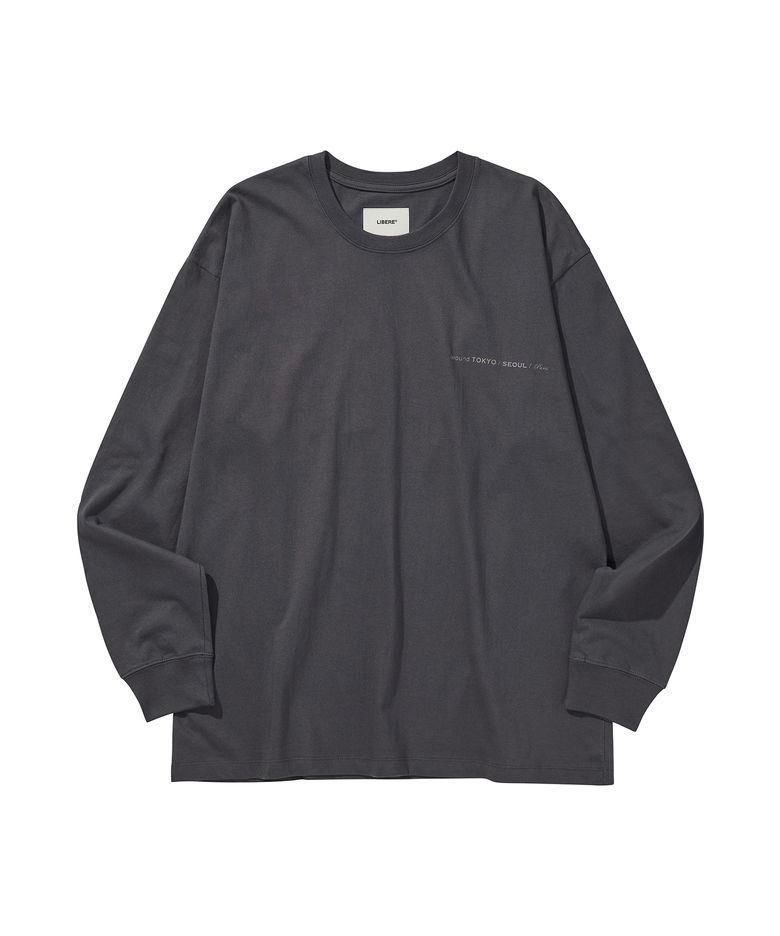 PARADISE LONG SLEEVE TEE / CHARCOAL
