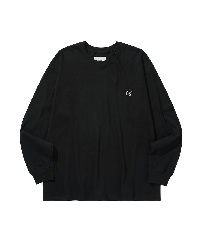 FLOWER LONG SLEEVE TEE / BLACK