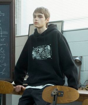 Dah Signal boy Cartoon Hoodie_Black