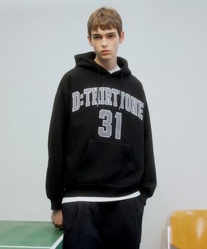 D:THIRTYONE Applique Hoodie_Black