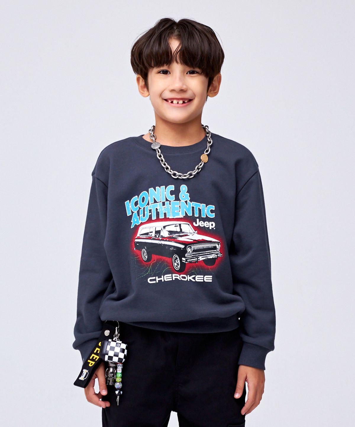 지프키즈(JEEPKIDS) 체로키  클래식카 맨투맨 (KP5TSU837DG)