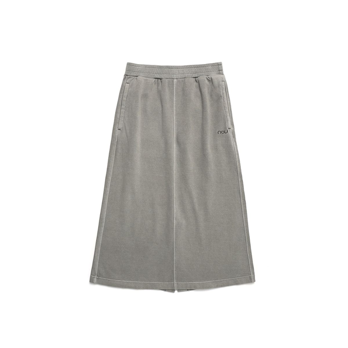 나우(nau) W 가먼트다잉 스웻 스커트 2 Light Gray