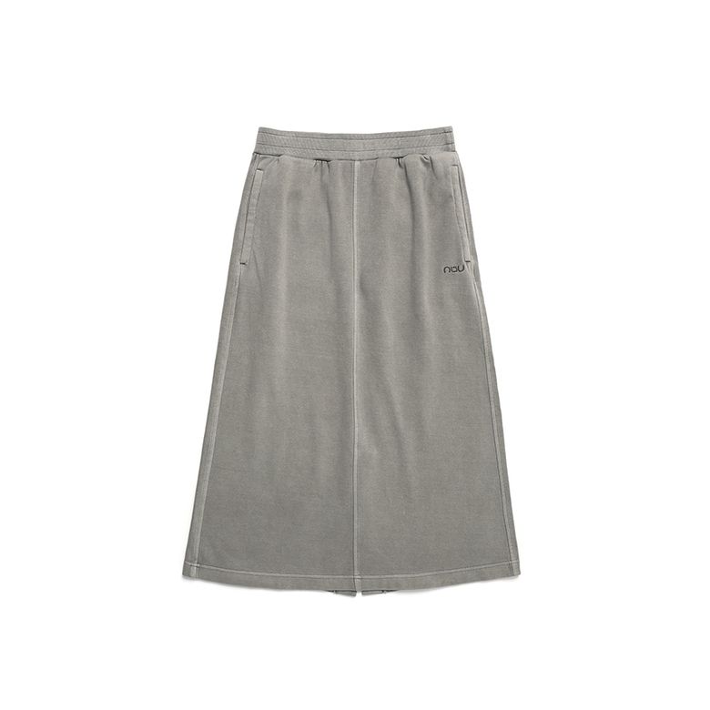 W 가먼트다잉 스웻 스커트 2 Light Gray