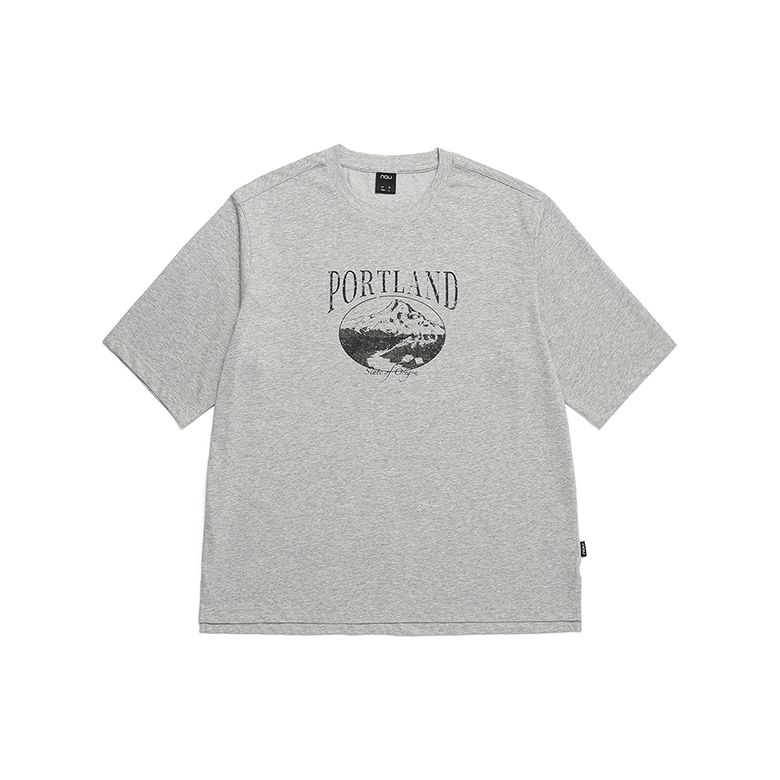 W 루즈핏 칠부 티셔츠 2 Melange Gray