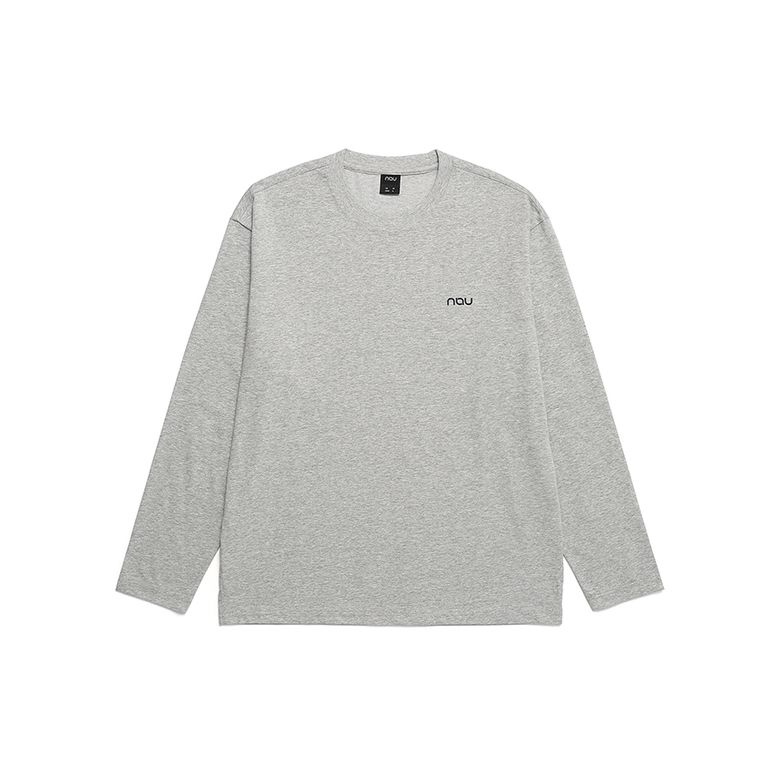 마운트 후드 긴팔 티셔츠 Melange Gray