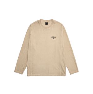 가먼트다잉 싱글 긴팔 티셔츠 Beige