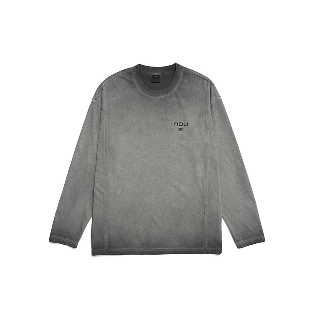 나우(nau) 가먼트다잉 싱글 긴팔 티셔츠 Dark Gray