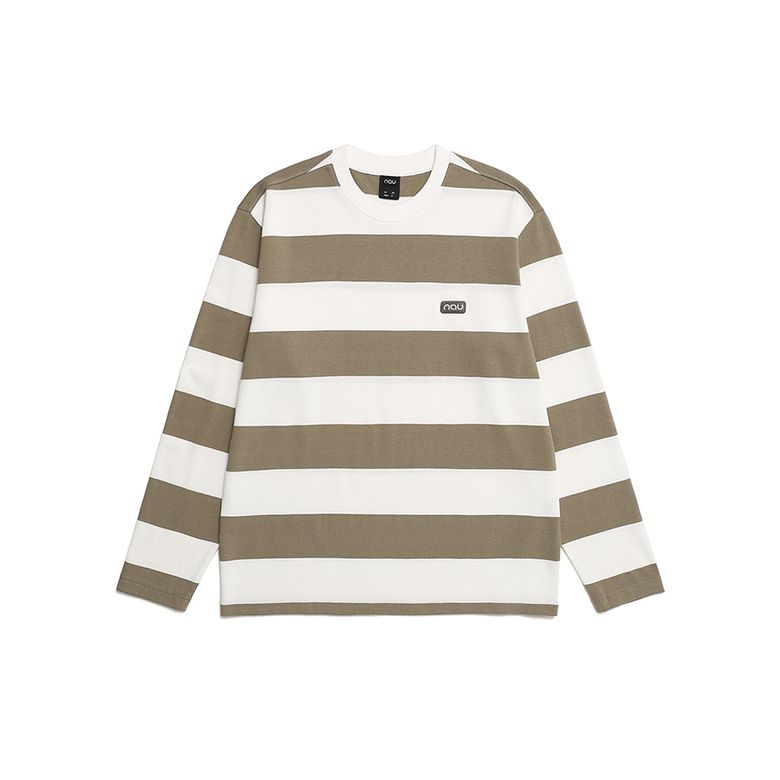 볼드 스트라이프 티셔츠 Dark Beige