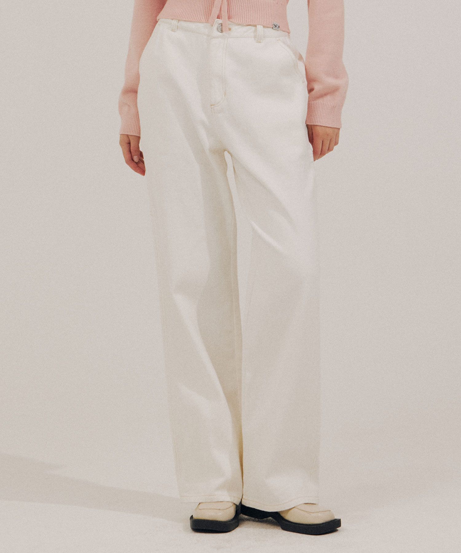 MUSINSA | DELICCENT Carpenter Pants [IVORY]