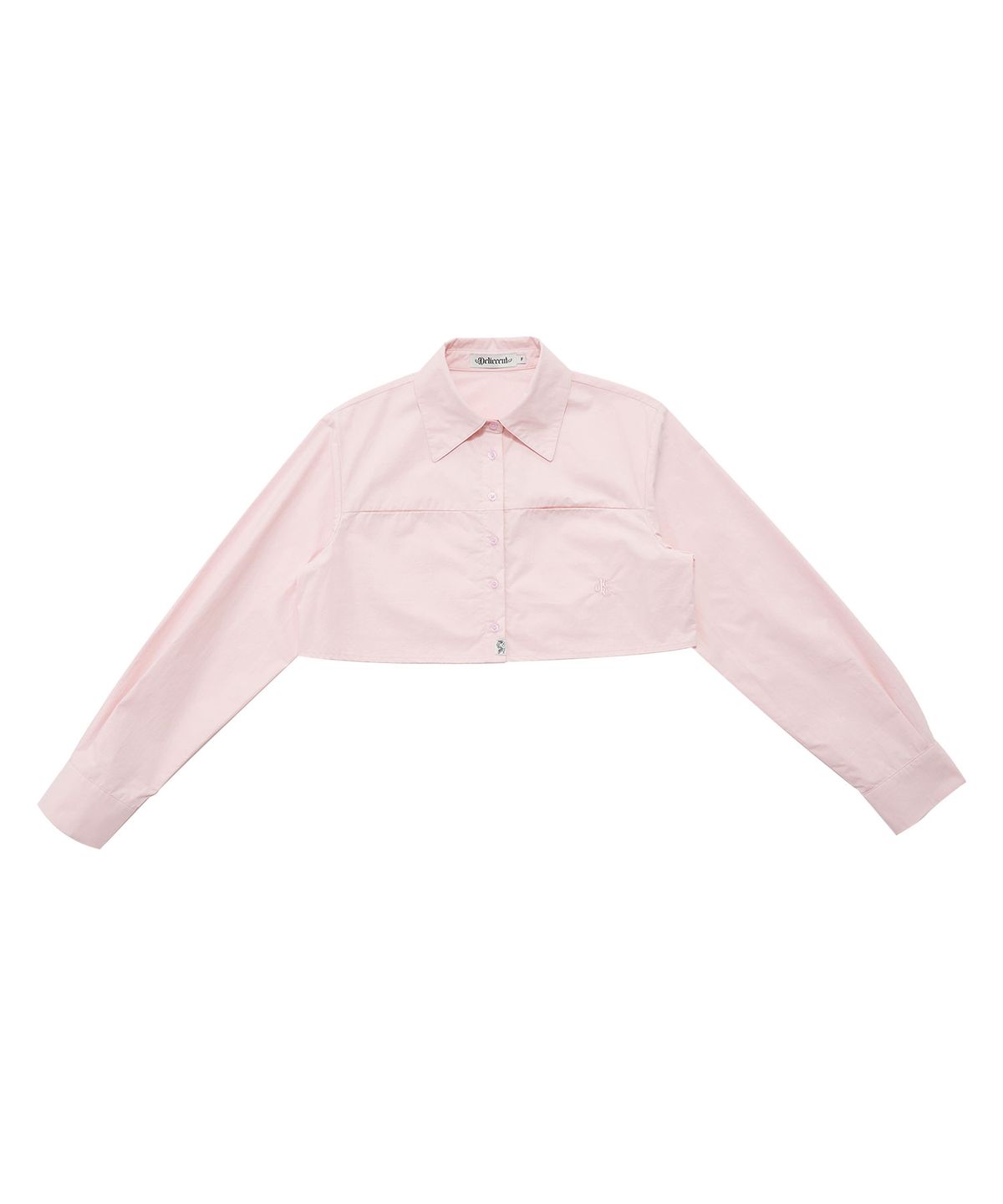 델리센트(DELICCENT) 투 포켓 크롭 셔츠 [PINK]