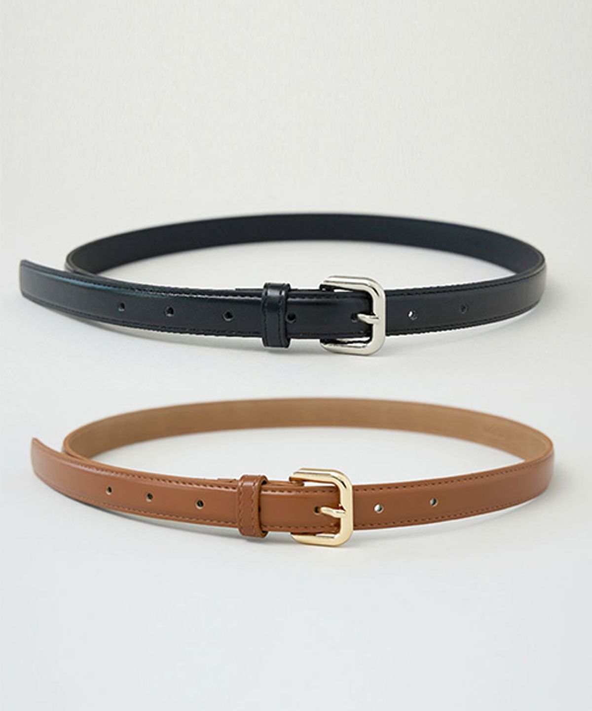 링서울(LINGSEOUL) [선물옵션] leather volume buckle belt - [sillver/gold]