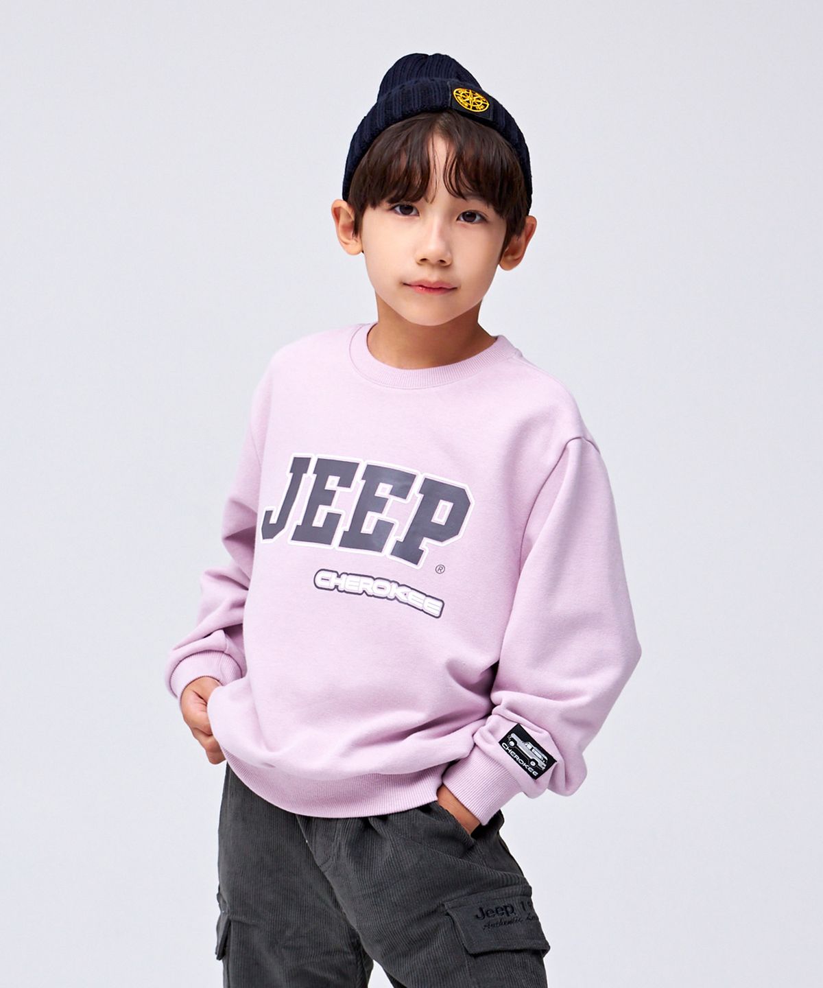 지프키즈(JEEPKIDS) 체로키  빅로고 맨투맨 (KP5TSU802LV)