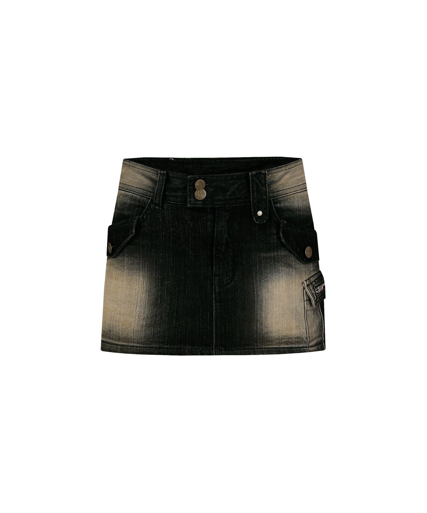 MUSINSA | KASHIKO Low-rise Denim Skirt Pants