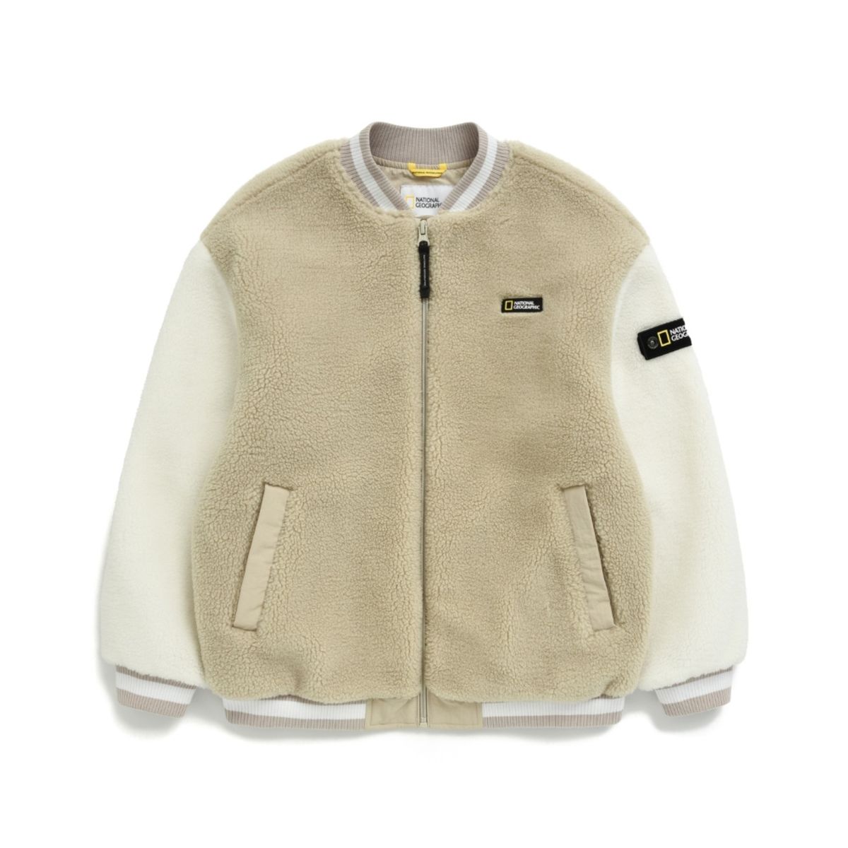 내셔널지오그래픽 키즈(NATIONAL GEOGRAPHIC KIDS) K234UFJ940 스태디엄 플리스 자켓 LBEIGE