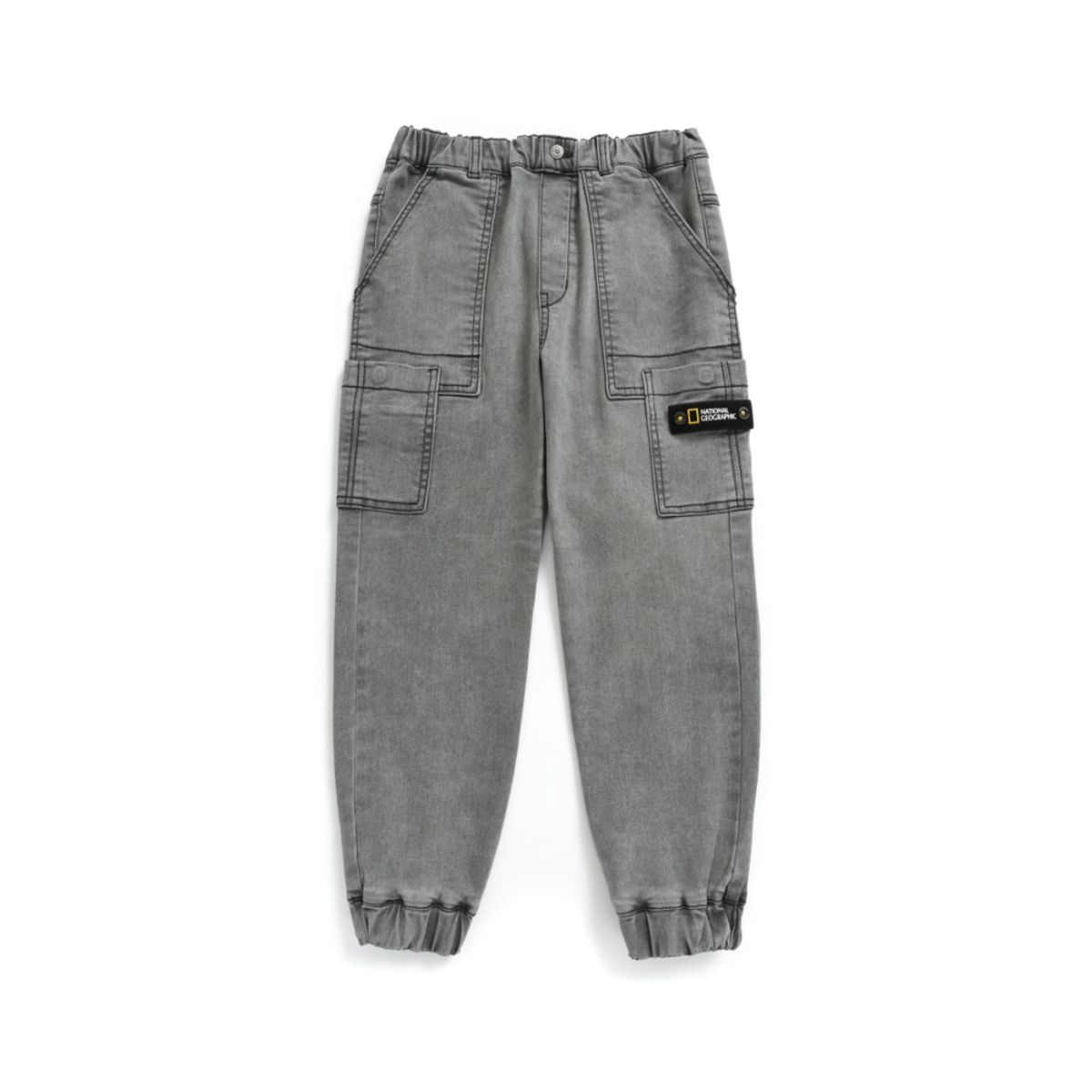 내셔널지오그래픽 키즈(NATIONAL GEOGRAPHIC KIDS) K233UPT960 데님 카고 조거 팬츠 GREY
