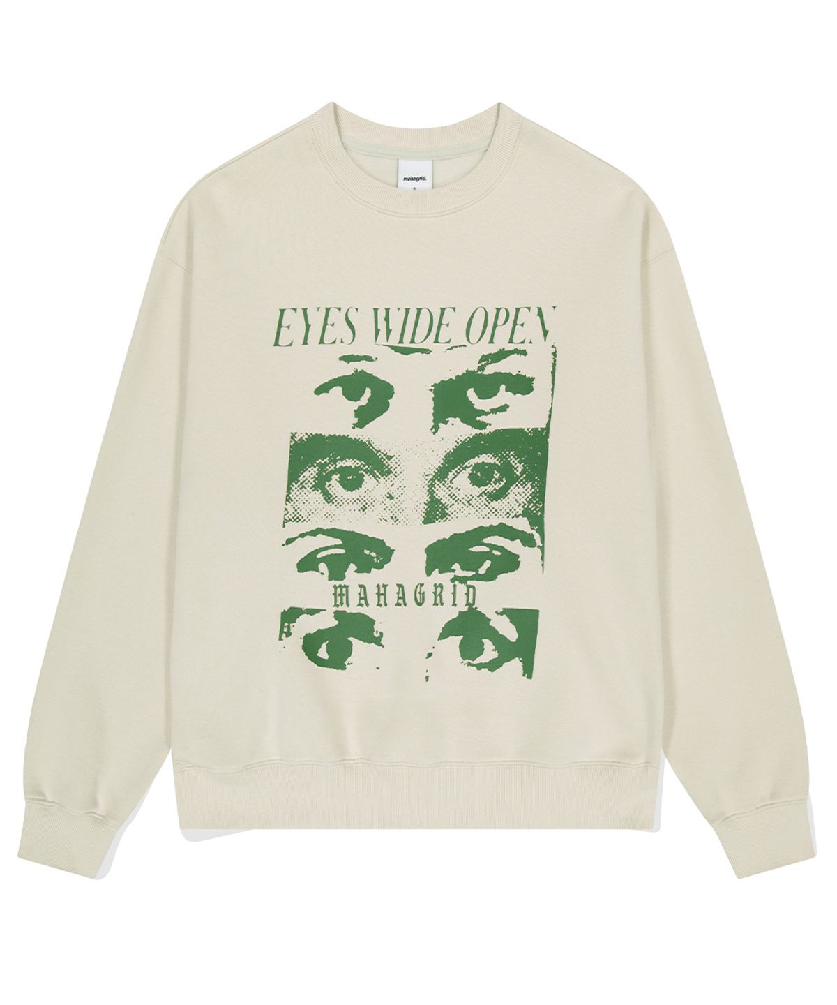 마하그리드(MAHAGRID) EYES OPEN SWEATSHIRT BEIGE(MG2DFMM455A)