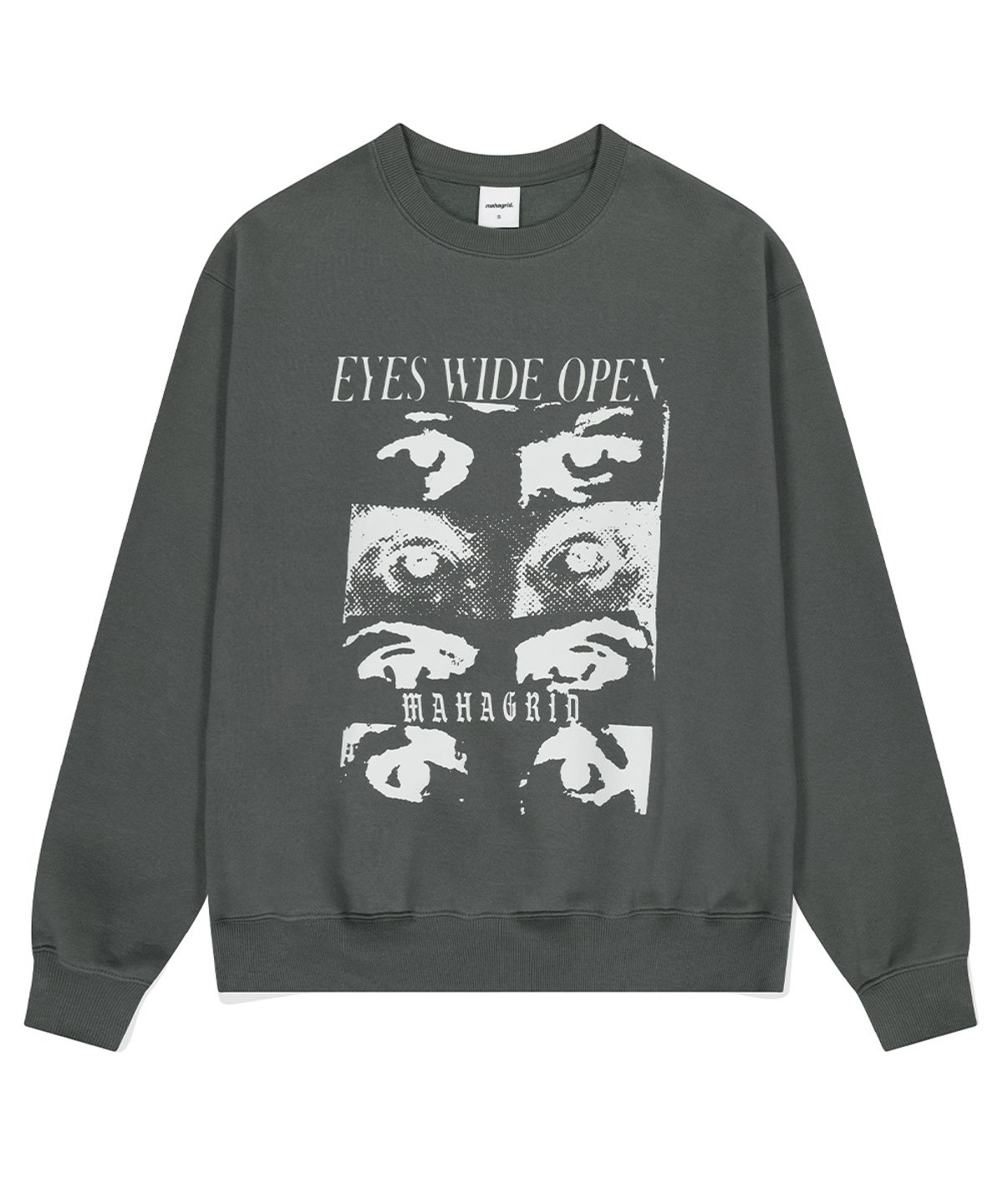 마하그리드(MAHAGRID) EYES OPEN SWEATSHIRT CHARCOAL(MG2DFMM455A)