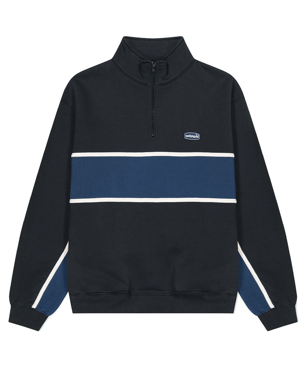 さらに100円引き◆MAHAGRID◆DOT LOGO EMB HALF ZIP-UP MUSINSA公式 | MAHAGRID DOT LOGO EMB HALF ZIP-UP BLACK