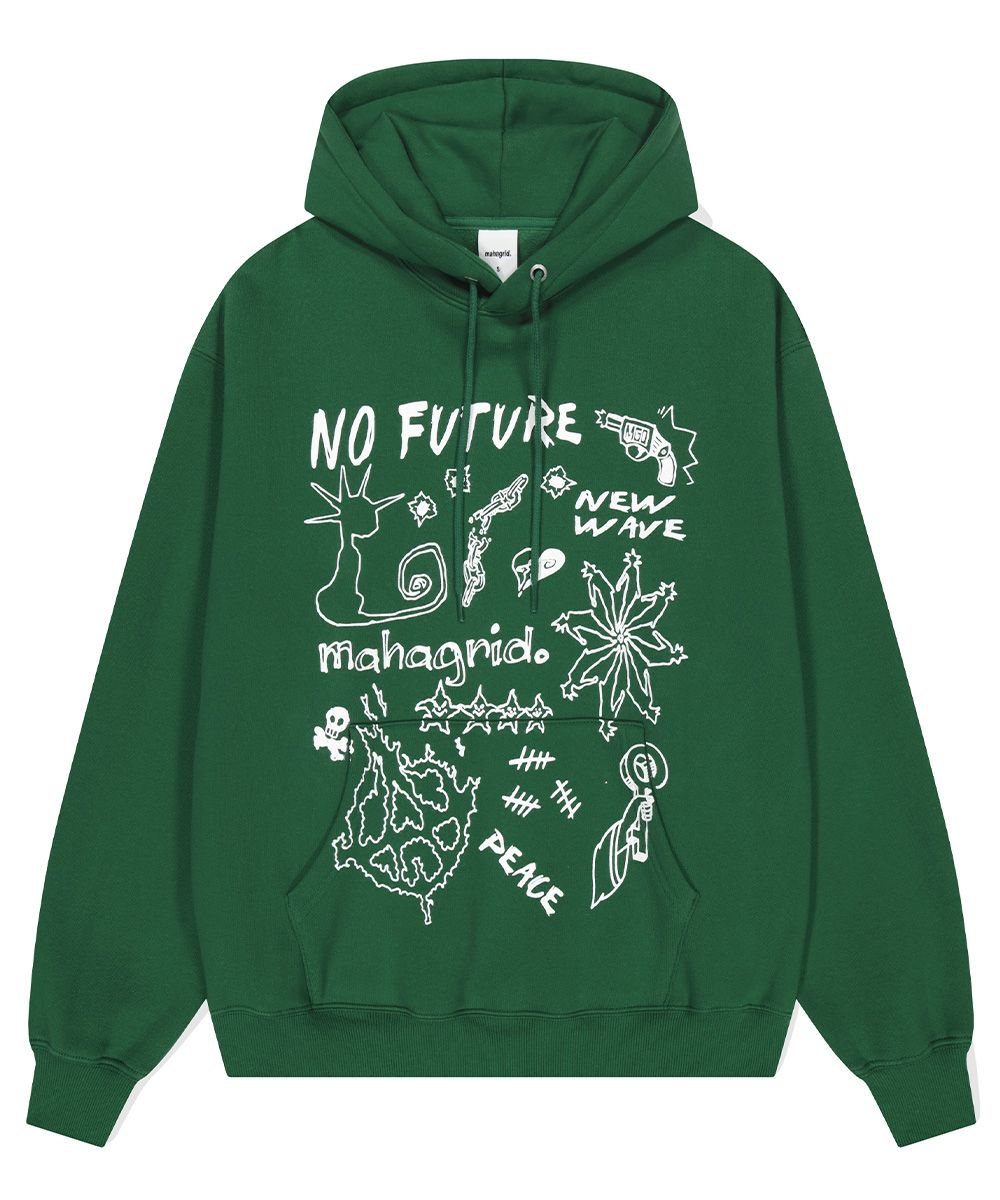 さらに100円引き◆MAHAGRID◆NO FUTURE HOODIE MUSINSA | MAHAGRID NO FUTURE HOODIE BLACK(MG2DFMM416A)
