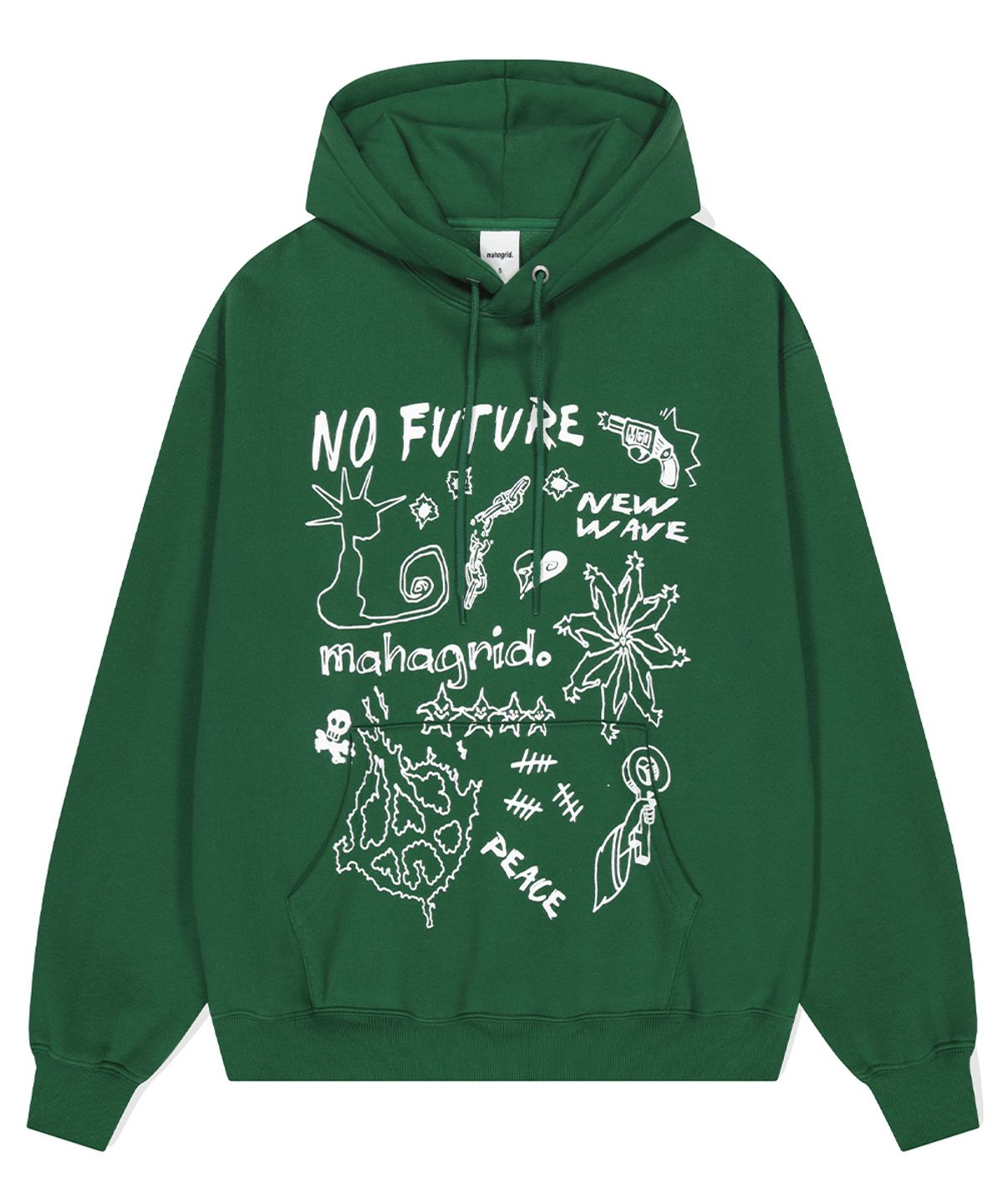 마하그리드(MAHAGRID) NO FUTURE HOODIE GREEN(MG2DFMM416A)