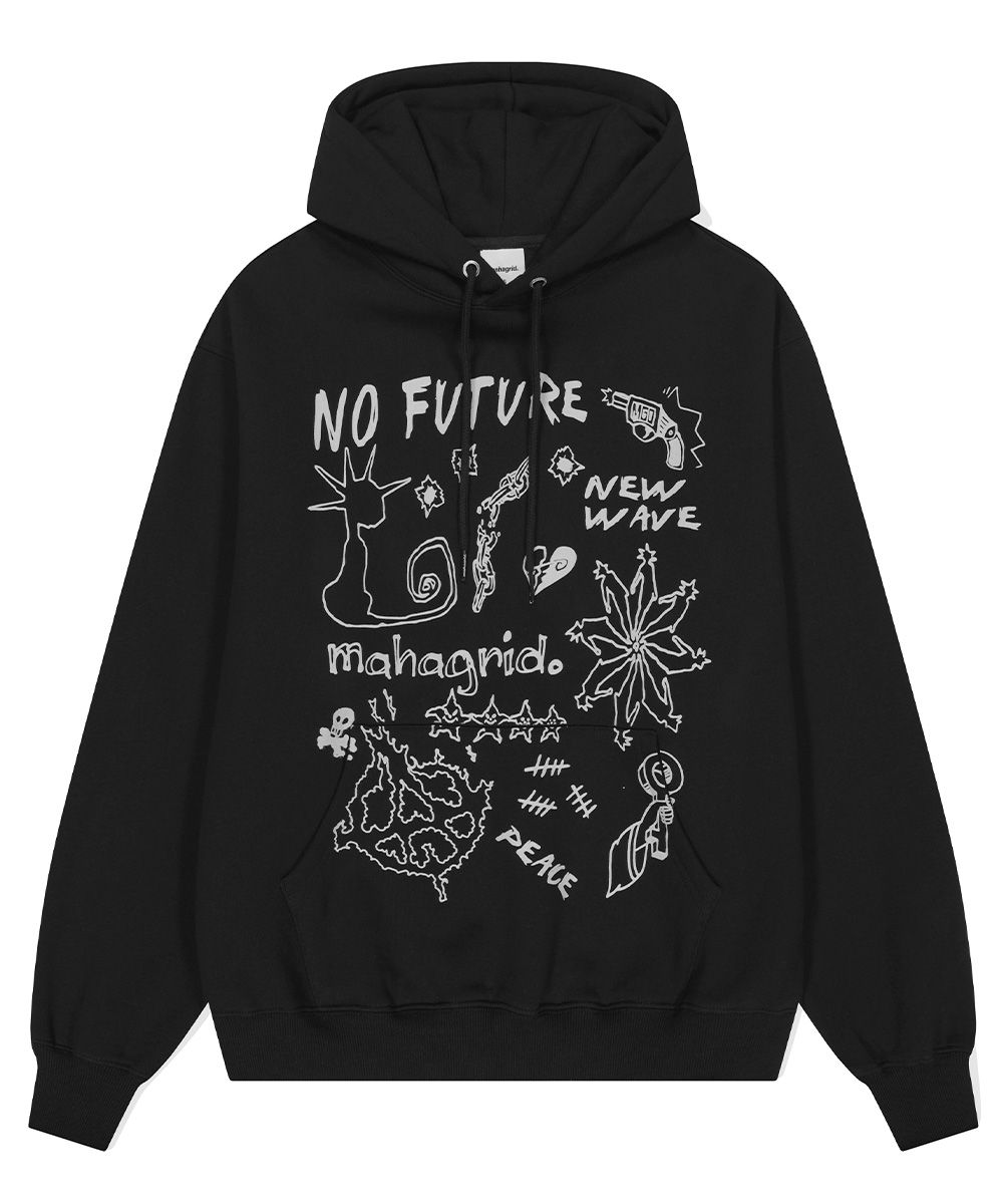 MUSINSA | MAHAGRID NO FUTURE HOODIE BLACK(MG2DFMM416A)