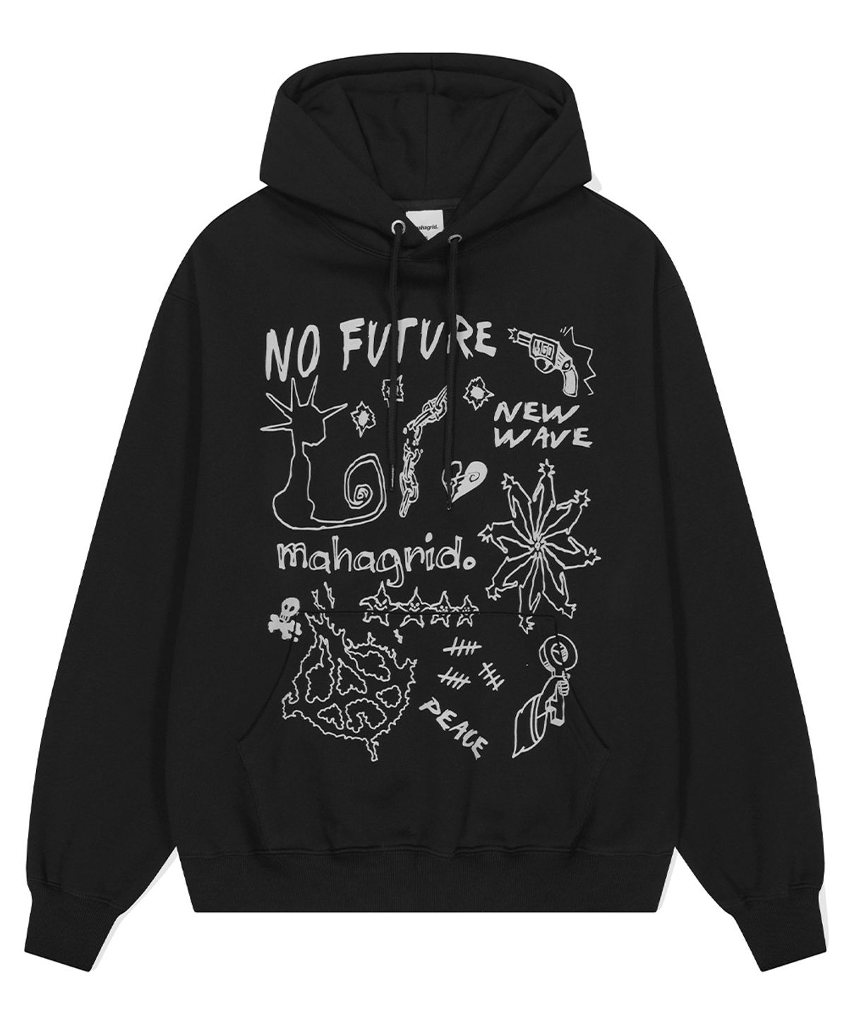 마하그리드(MAHAGRID) NO FUTURE HOODIE BLACK(MG2DFMM416A)