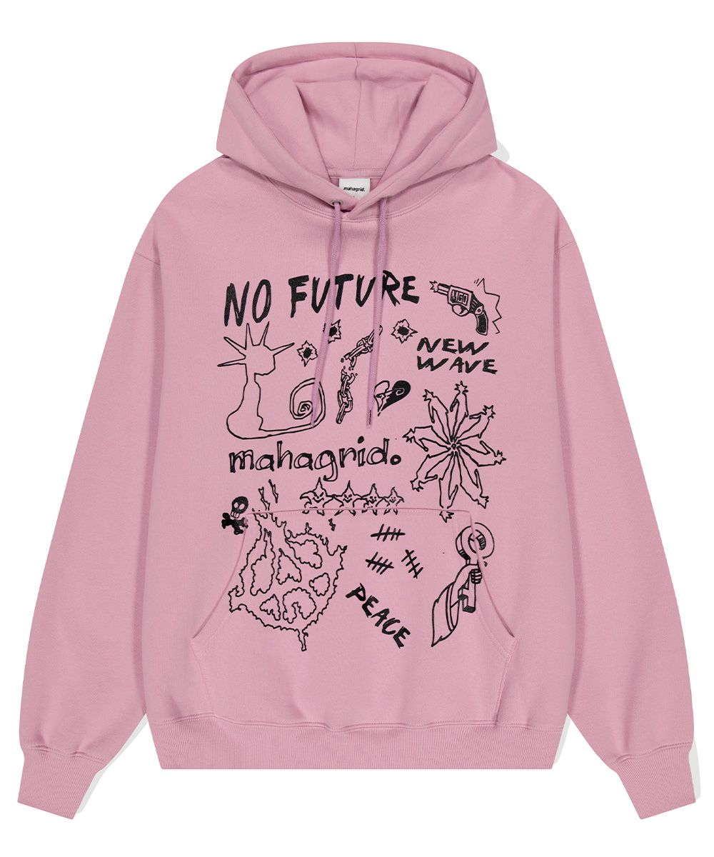 さらに100円引き◆MAHAGRID◆NO FUTURE HOODIE MUSINSA | MAHAGRID NO FUTURE HOODIE BLACK(MG2DFMM416A)