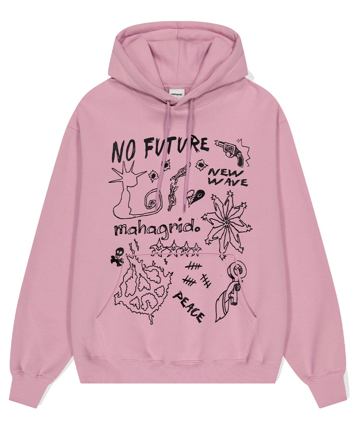 마하그리드(MAHAGRID) NO FUTURE HOODIE PINK(MG2DFMM416A)