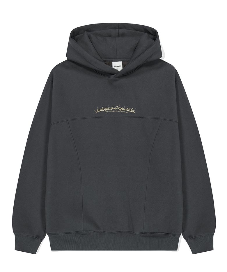 CURVED CUT HOODIE CHARCOAL(MG2DFMM421A)