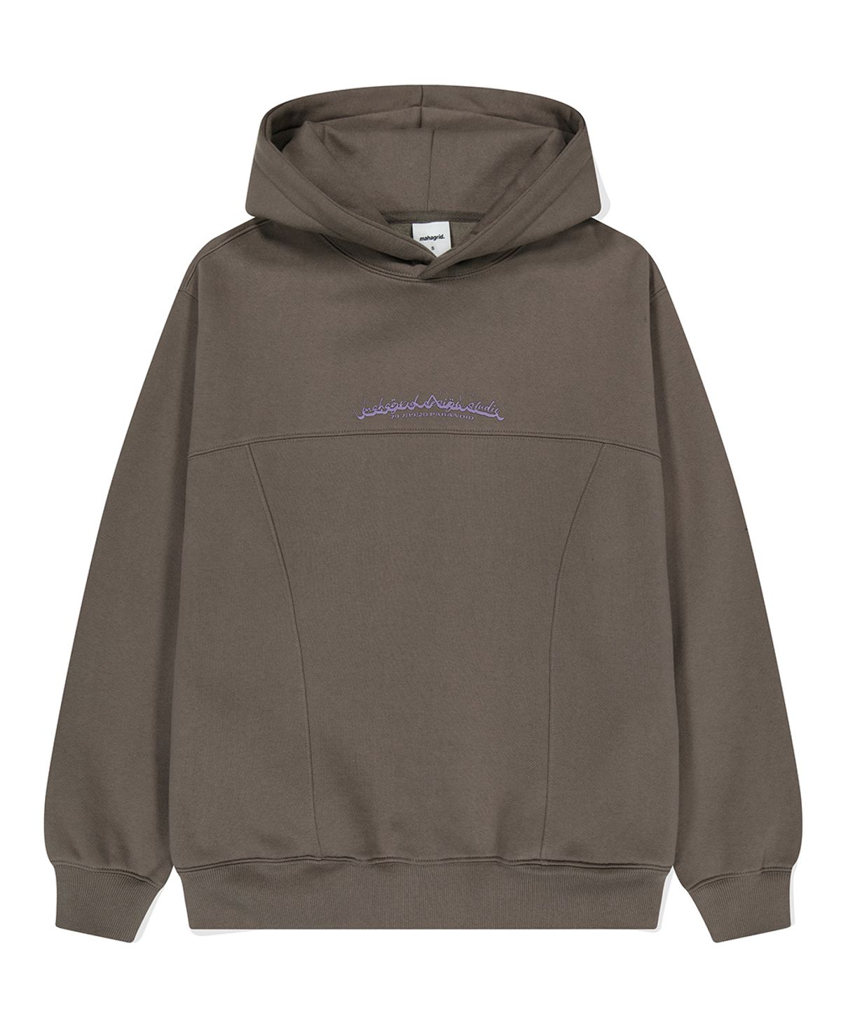 마하그리드(MAHAGRID) CURVED CUT HOODIE COCOA(MG2DFMM421A)
