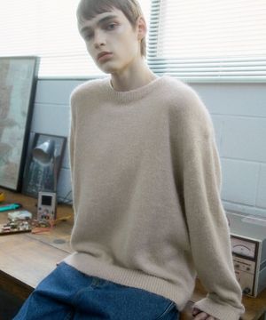 Brushed Alpaca Sweater_Oatmeal