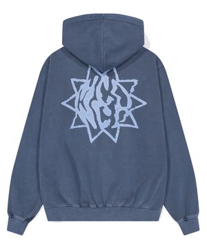 SUN LOGO PIGMENT ZIP UP HOODIE NAVY(MG2DFMM430A)