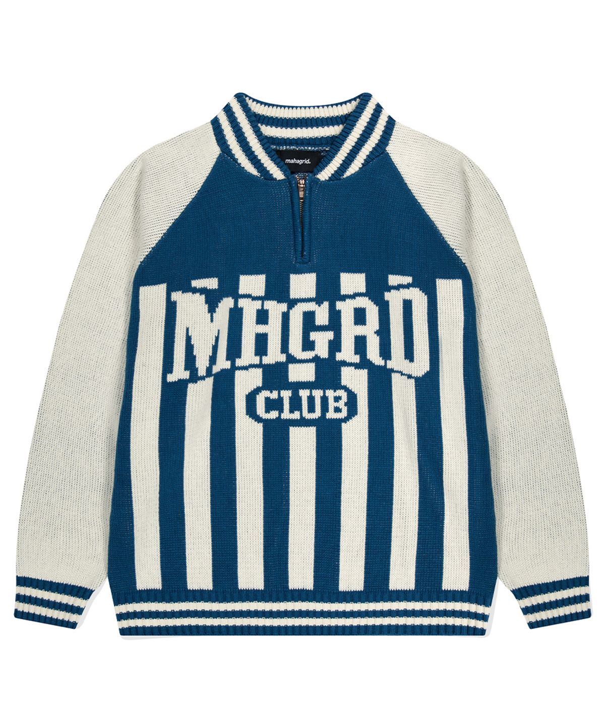 마하그리드(MAHAGRID) MHGRD CLUB HALF ZIP KNIT BLUE(MG2DFMK680A)