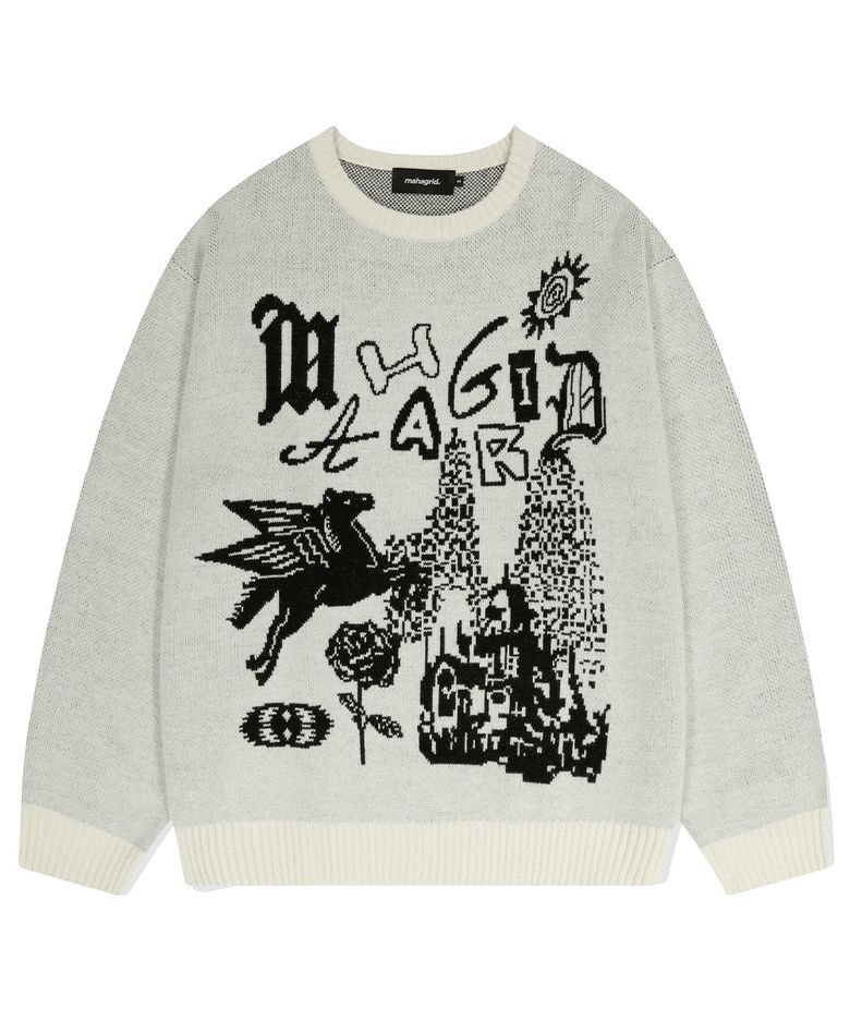 FANTASIA KNIT SWEATER IVORY(MG2DFMK623A)