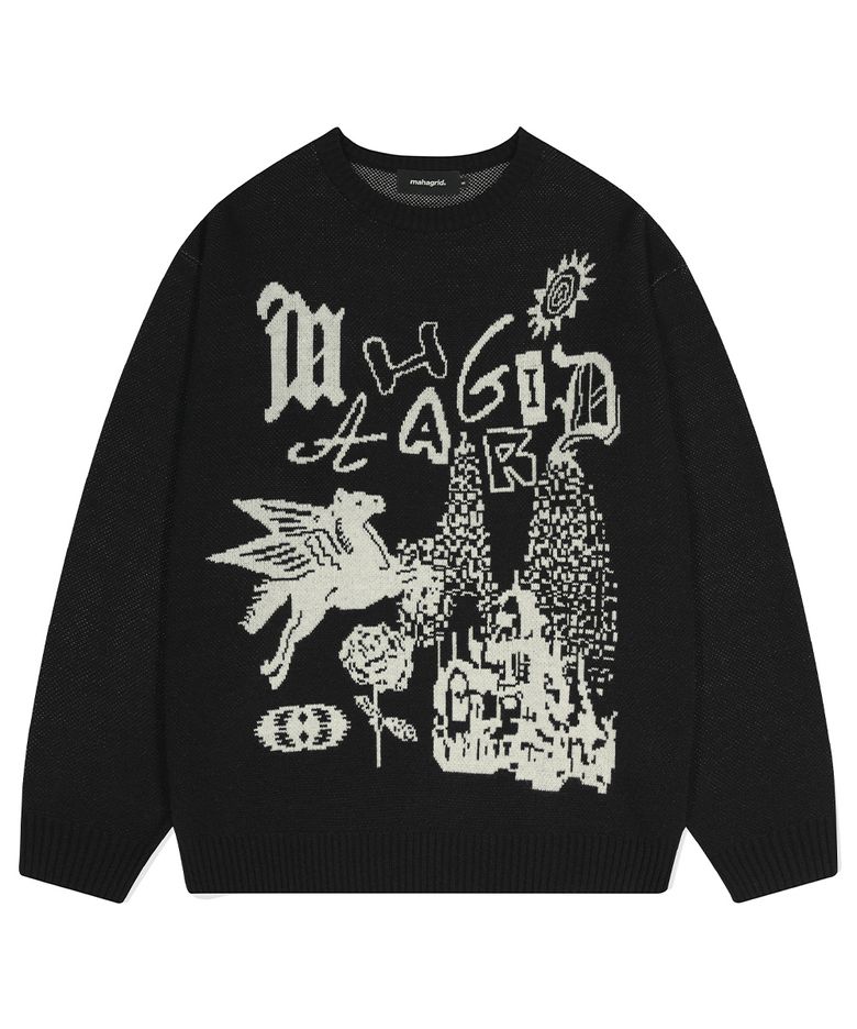 FANTASIA KNIT SWEATER BLACK(MG2DFMK623A)