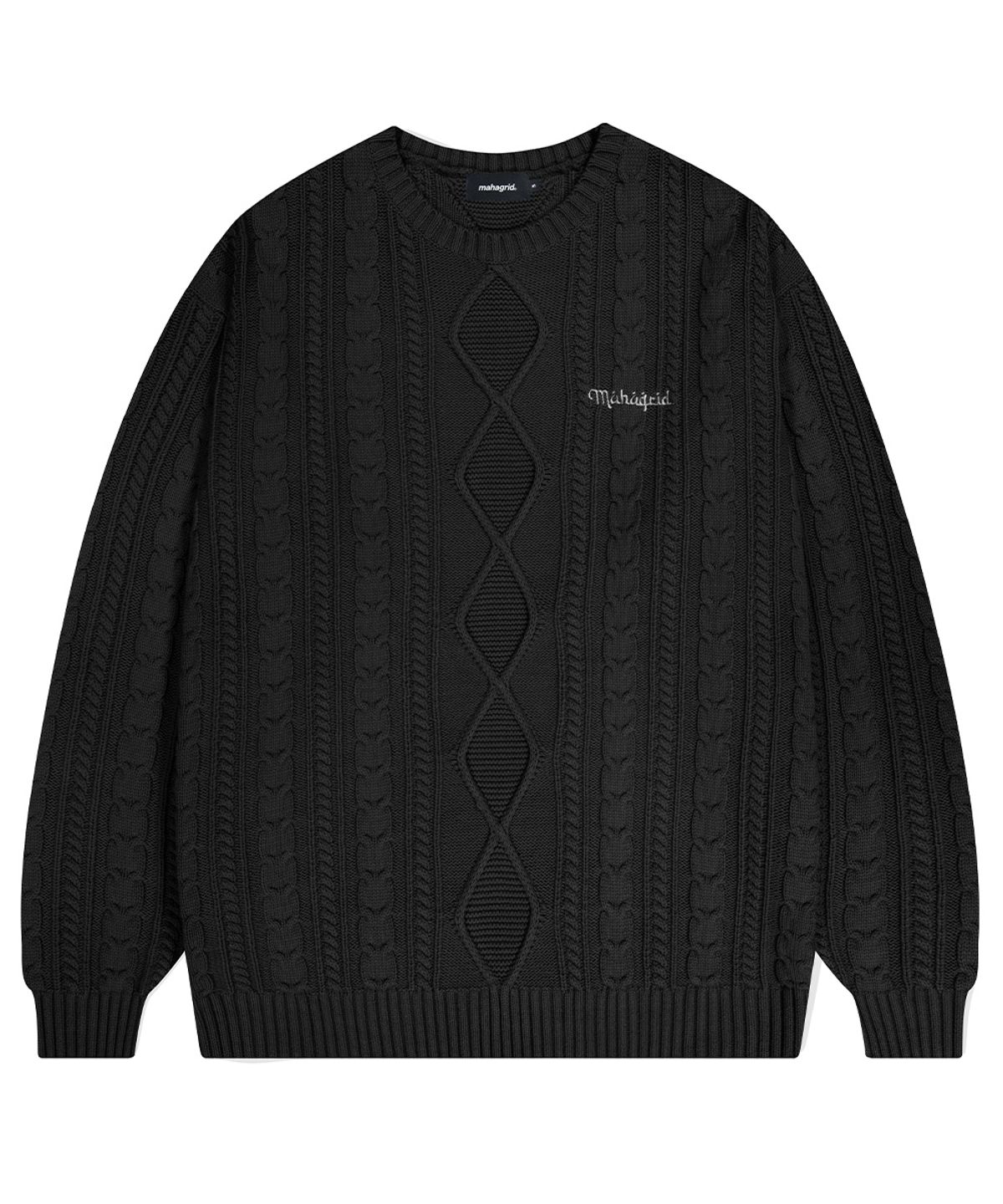 마하그리드(MAHAGRID) FISHERMAN KNIT SWEATER BLACK(MG2DFMK624A)