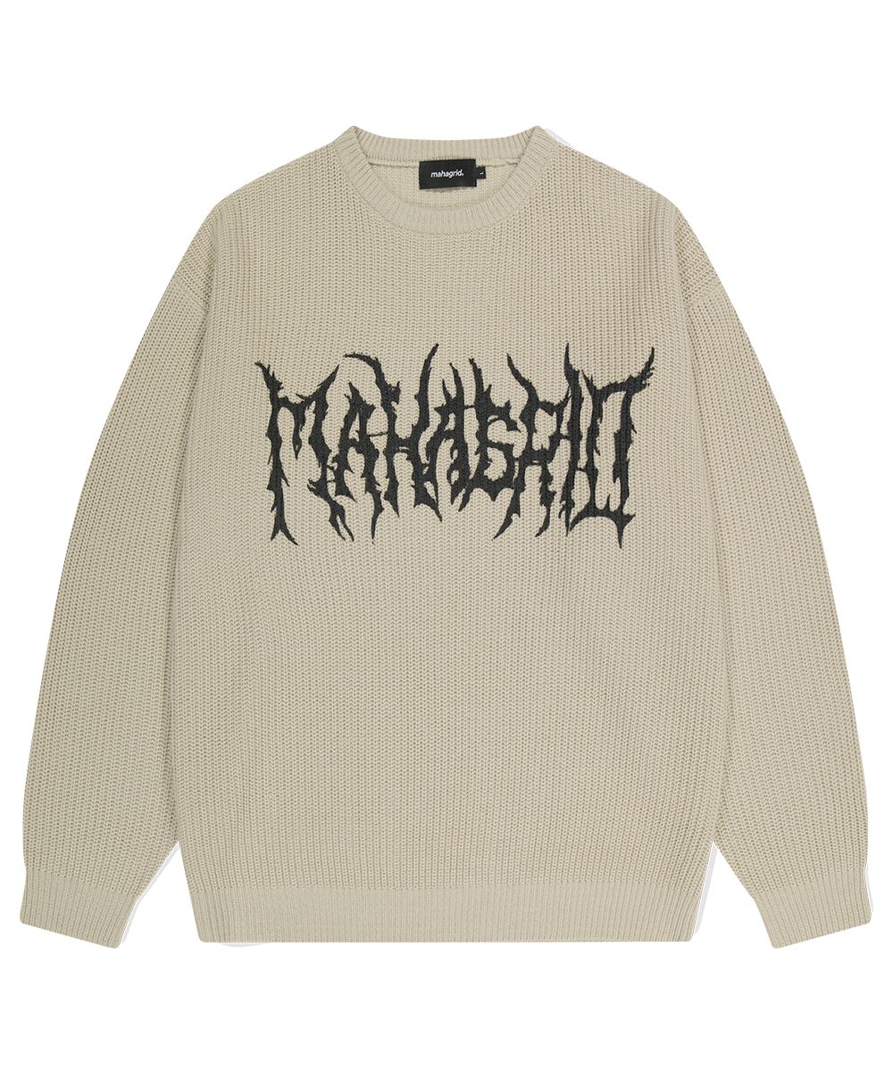 さらに100円引き◆MAHAGRID◆GOTH KNIT SWEATER MUSINSA | MAHAGRID GOTH KNIT SWEATER BEIGE(MG2DFMK683A)