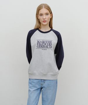 CLASSIC LOGO COLOR BLOCK RAGLAN SWEATSHIRT navy