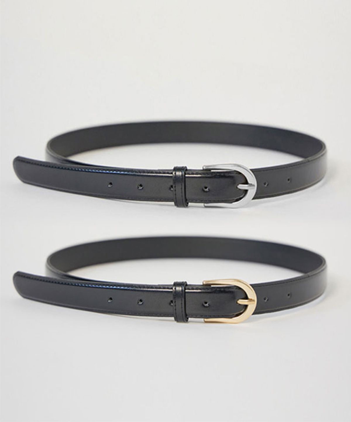 링서울(LINGSEOUL) [선물옵션] 25mm leather belt - [silver/gold]