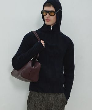 UNISEX, Balaclava Knit Top / Dark Navy