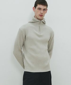 UNISEX, Balaclava Knit Top / Mist