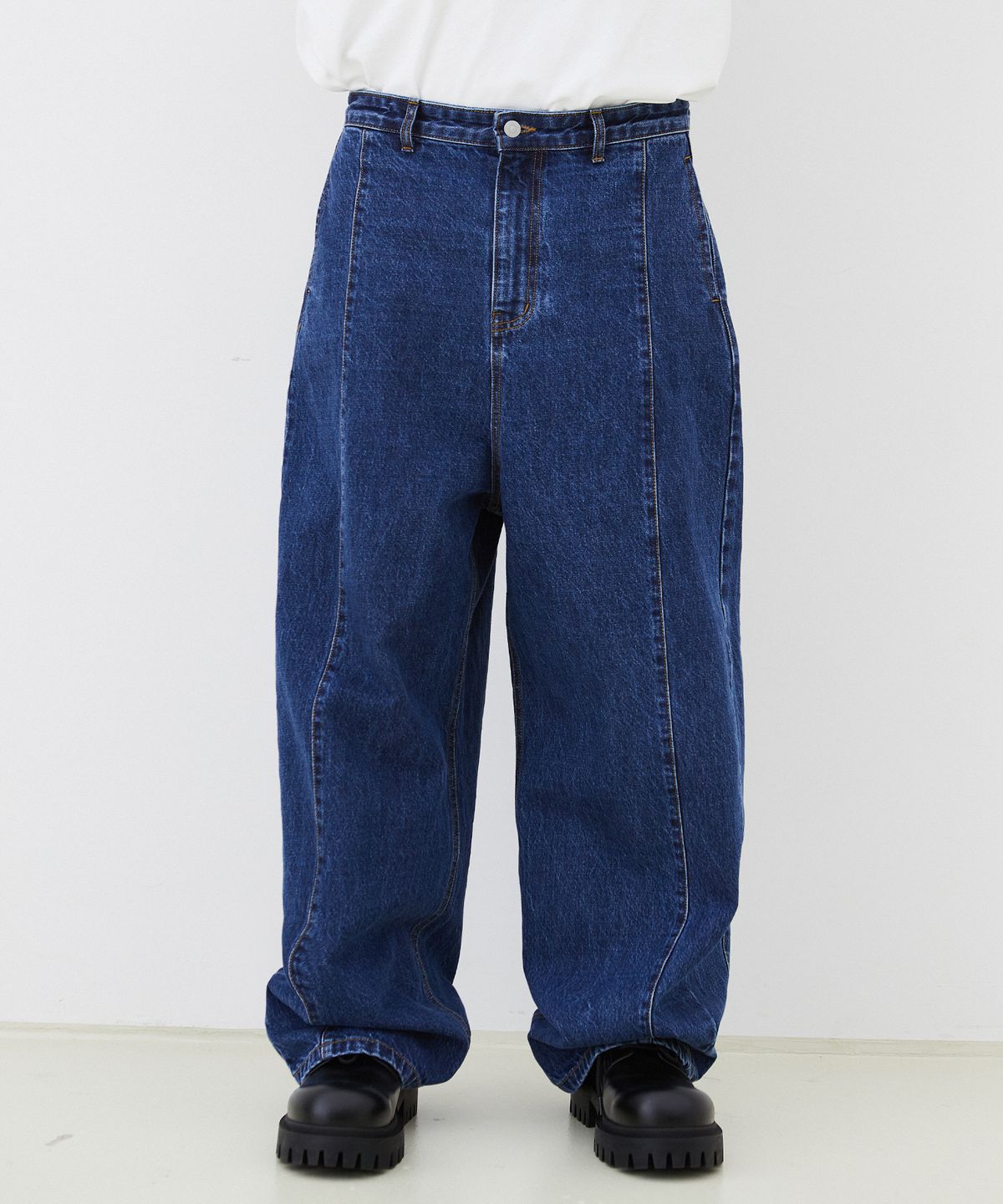 이에이(IEY) MAXI FILO DENIM PANTS Medium Indigo