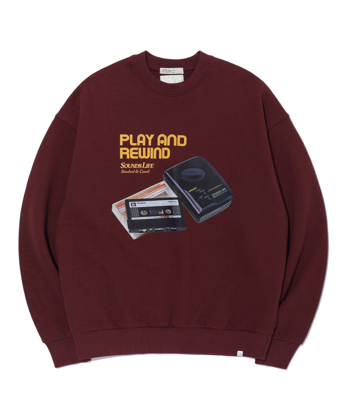 사운즈라이프(SOUNDSLIFE) P&R Graphic Sweatshirts Burgundy