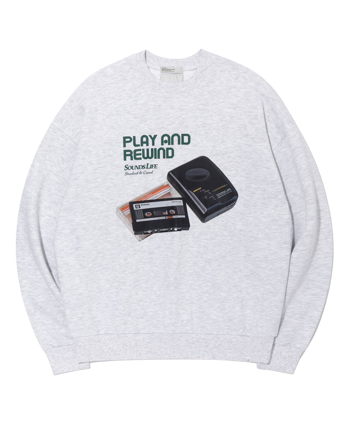 사운즈라이프(SOUNDSLIFE) P&R Graphic Sweatshirts Melange Grey