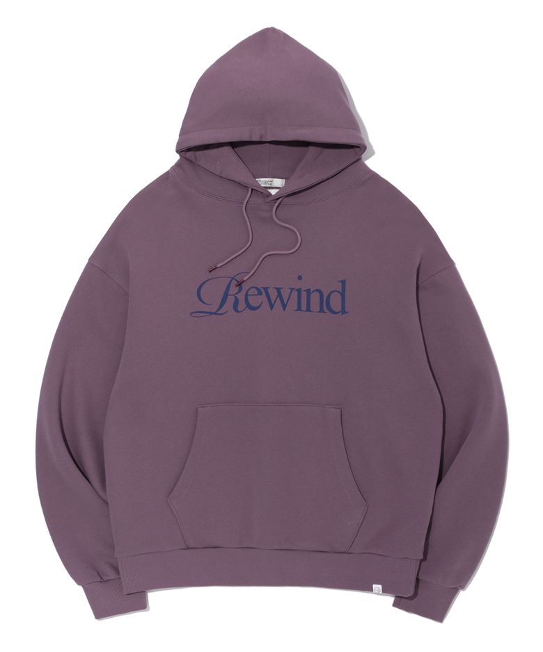 P.P.R Lettering Hoodie Pullover Purple